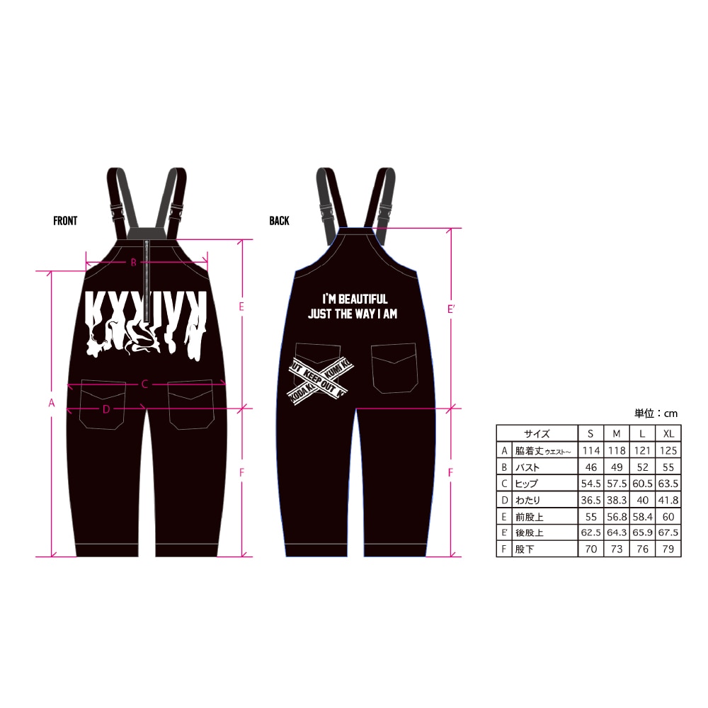 OVERALLS（S/M/L/XL）