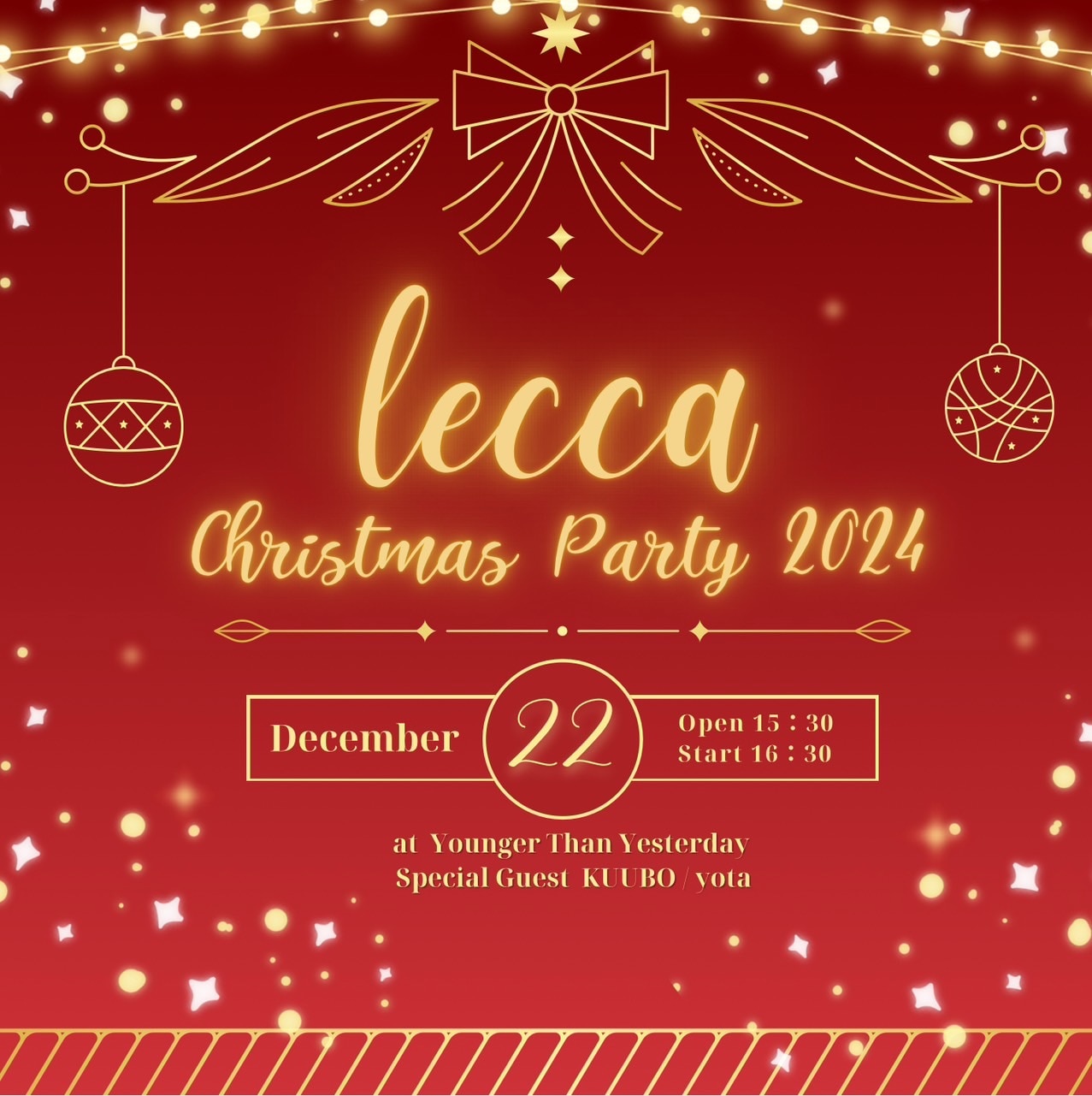 12/22(日)『lecca Christmas Party 2024』開催決定！<br />
