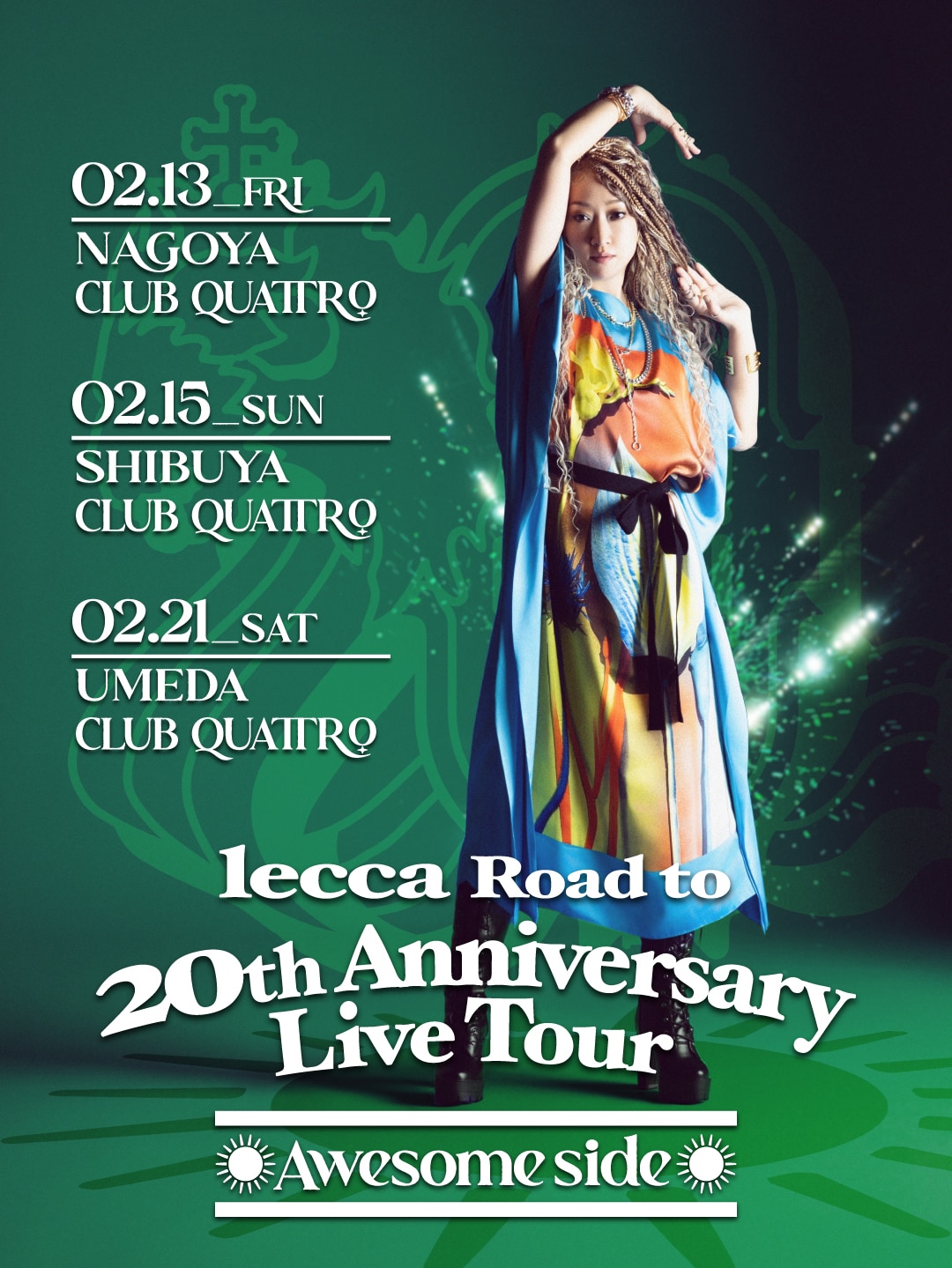 「lecca Road to 20th Anniversary Live Tour ～Awesome side～」開催決定&FC最速先行スタート！
