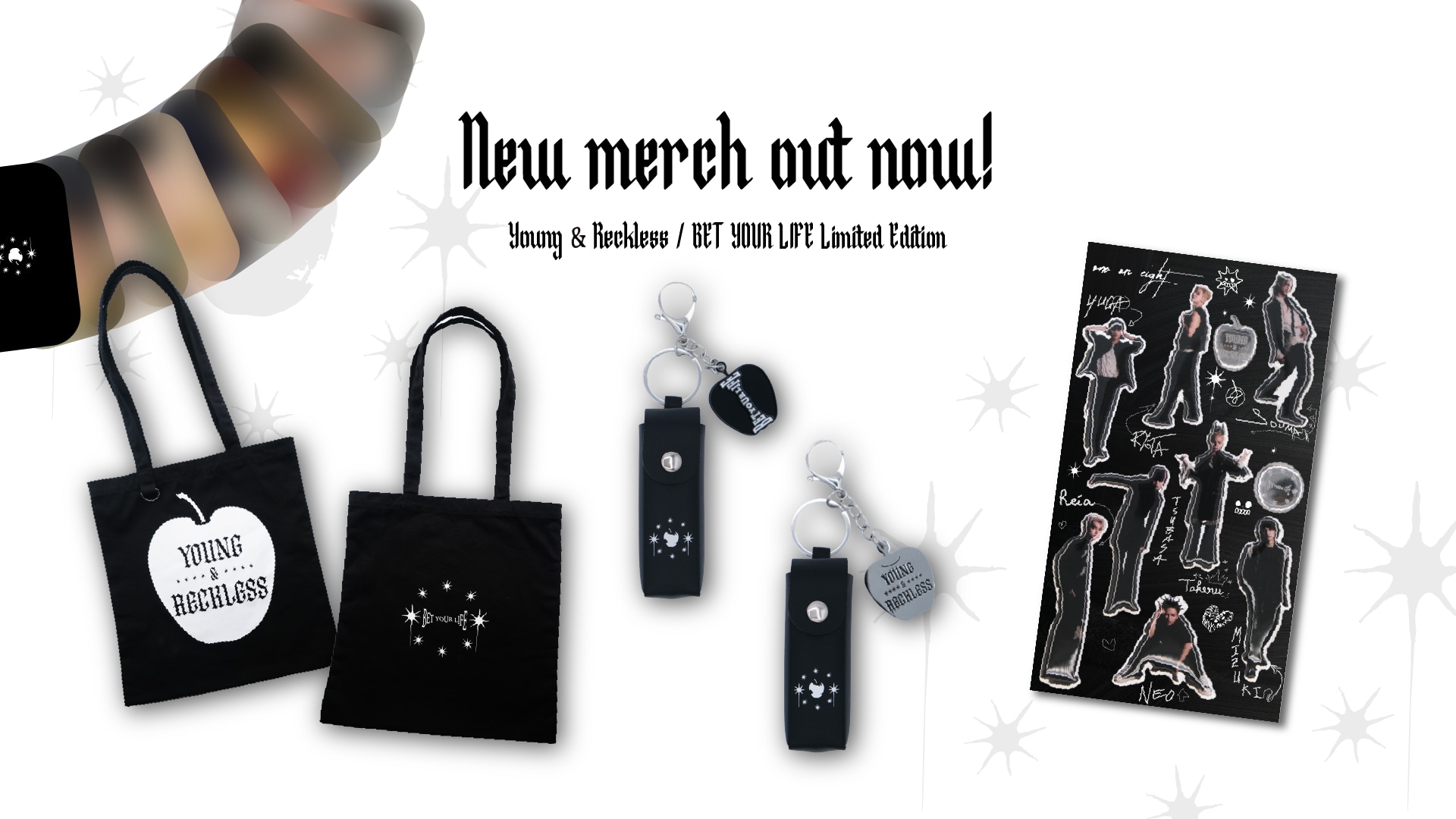 ONE OR EIGHT Young & Reckless / BET YOUR LIFE Limited Edition オフィシャルグッズが数量限定で販売決定!