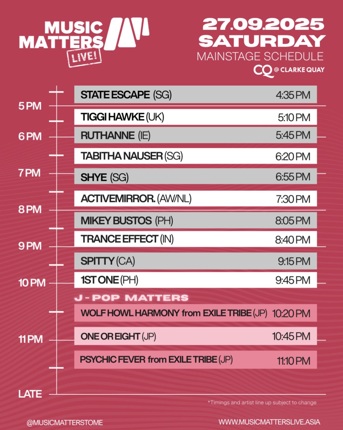 ONE OR EIGHT will be performing at MUSIC MATTERS LIVE 2025 !