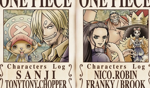 One Piece キャラクターズ Log から サンジ チョッパー ロビン フランキー ブルック のジャケットを公開 News One Piece ワンピース Dvd公式サイト