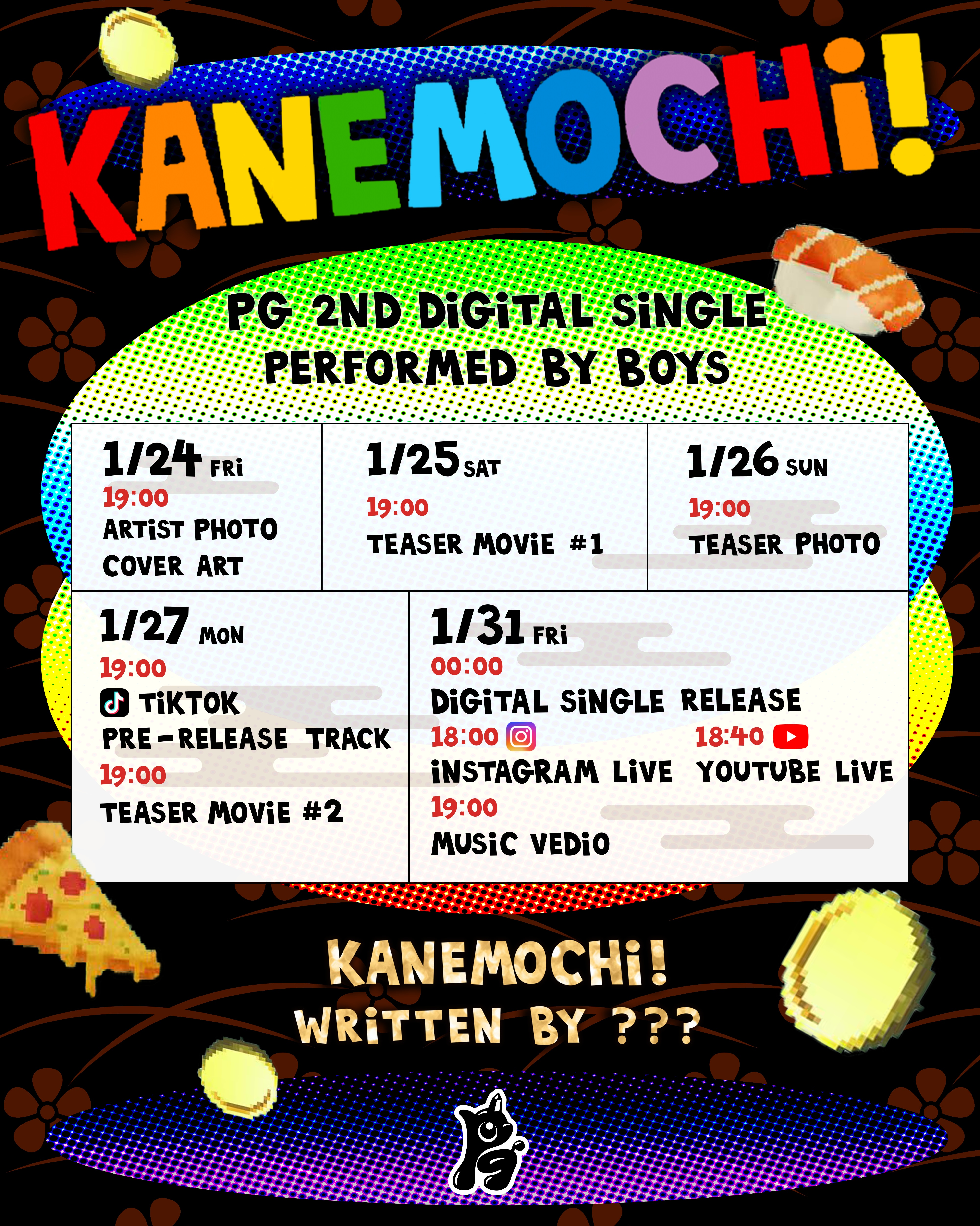 1/31(金) 2nd Digital Single “KANEMOCHI!” performed by BOYS配信決定！