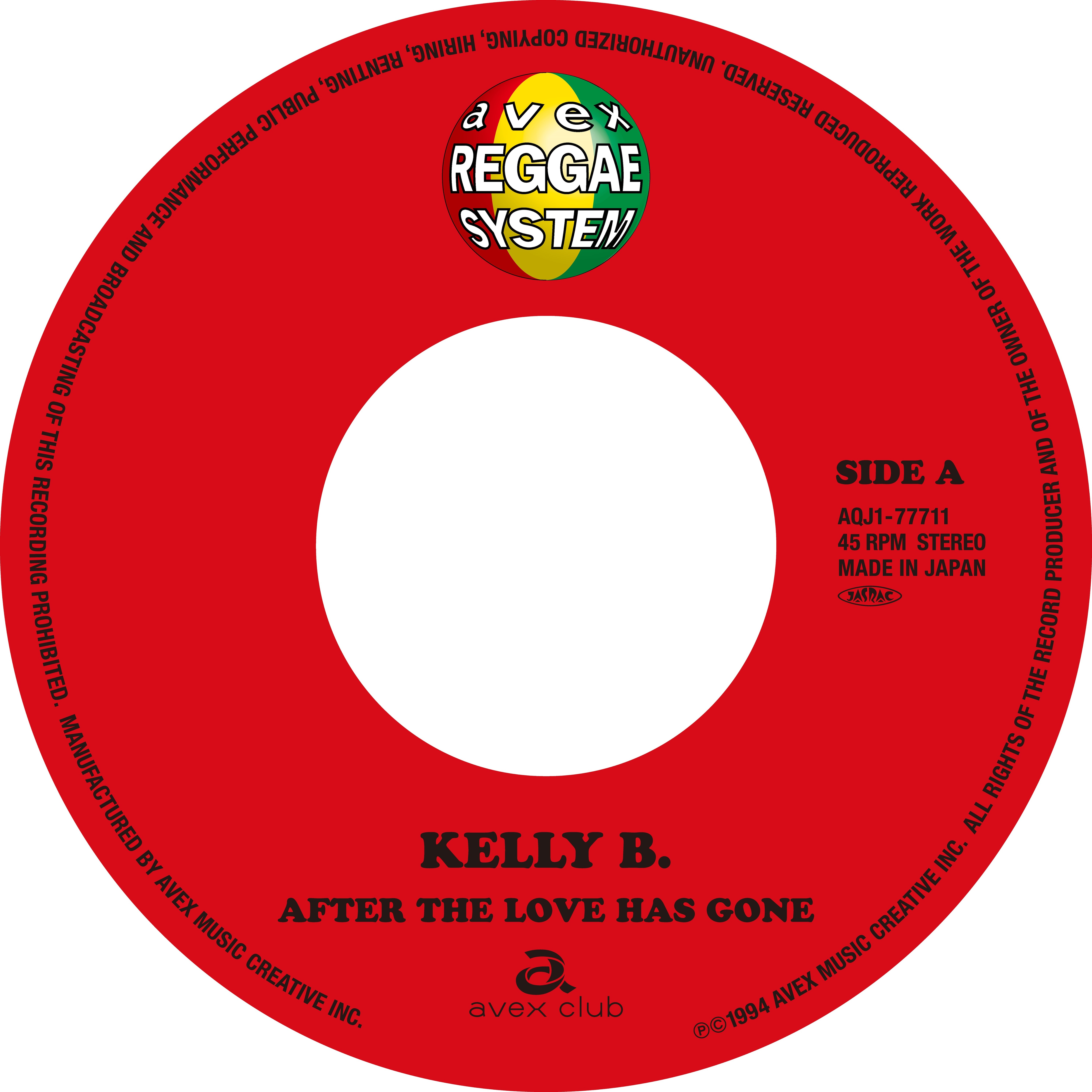 【KELLY B.】AFTER THE LOVE HAS GONE / HARD TO SAY I'M SORRY （アナログレコード）
