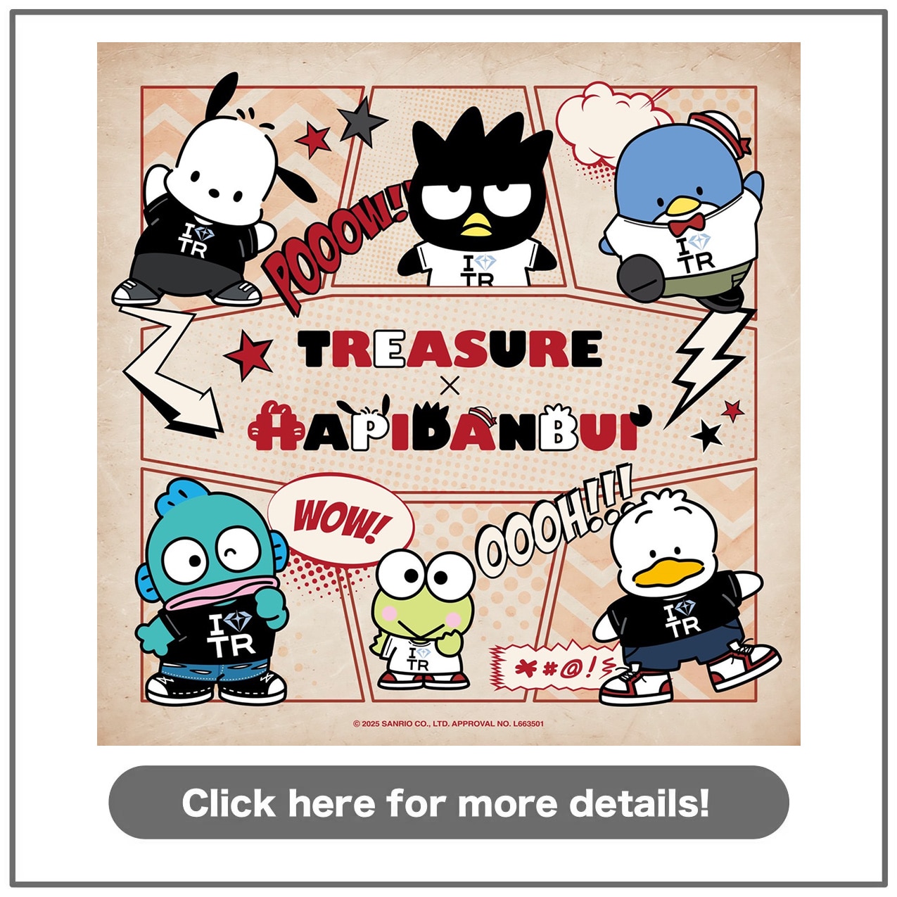 『TREASURE×HAPIDANBUI』コラボレーション GOODS