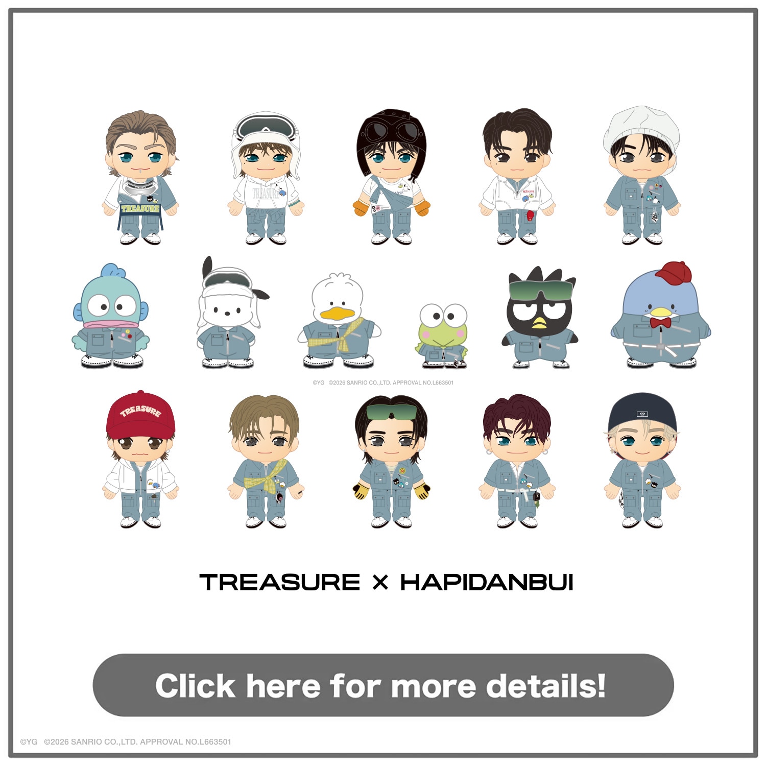 「TREASURE×HAPIDANBUI」コラボレーション vol.3 GOODS
