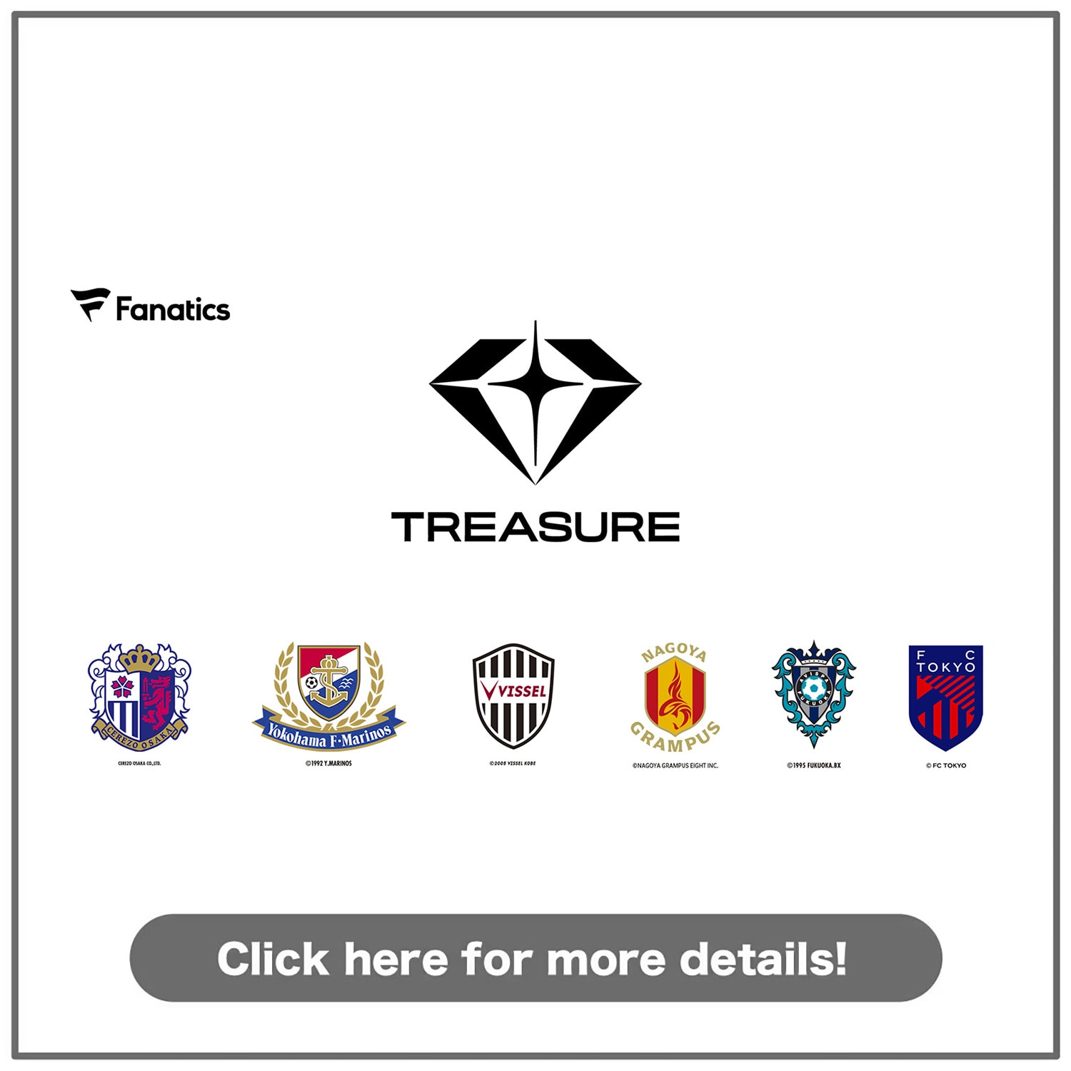 TREASURE×Jリーグ6クラブコラボレーションGOODS | グッズ | TREASURE