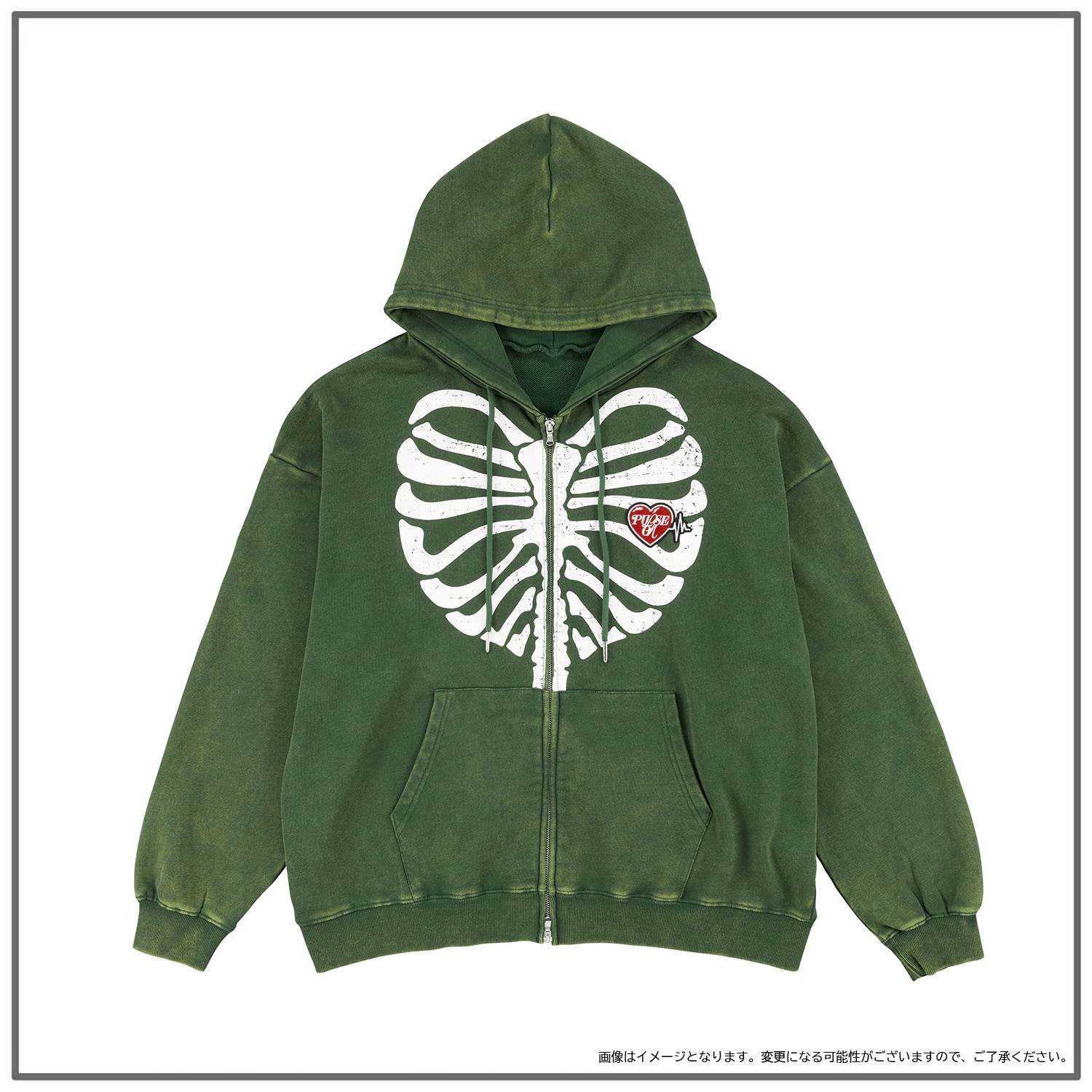 ジップアップフーディー（KHAKI）