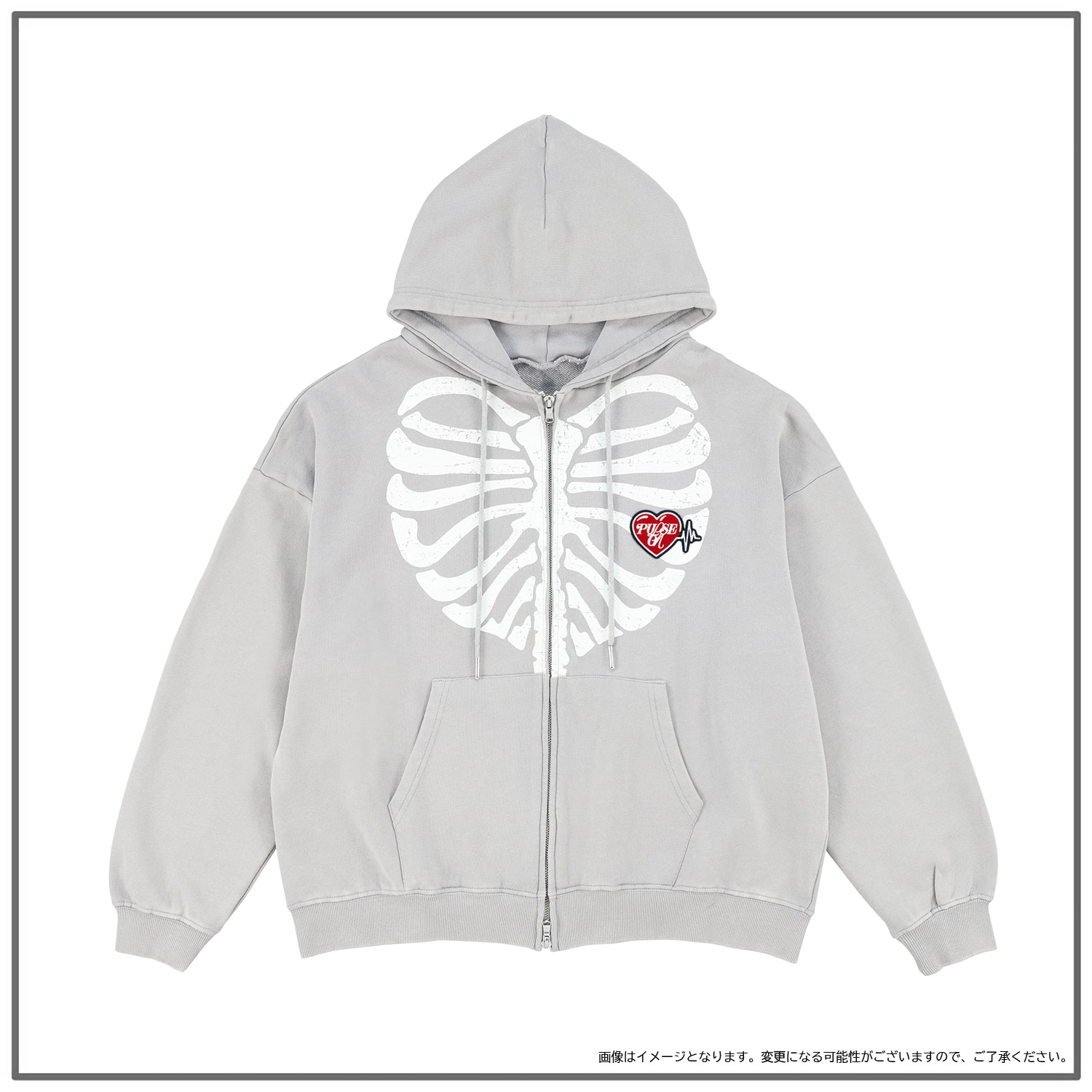 ジップアップフーディー（GRAY）