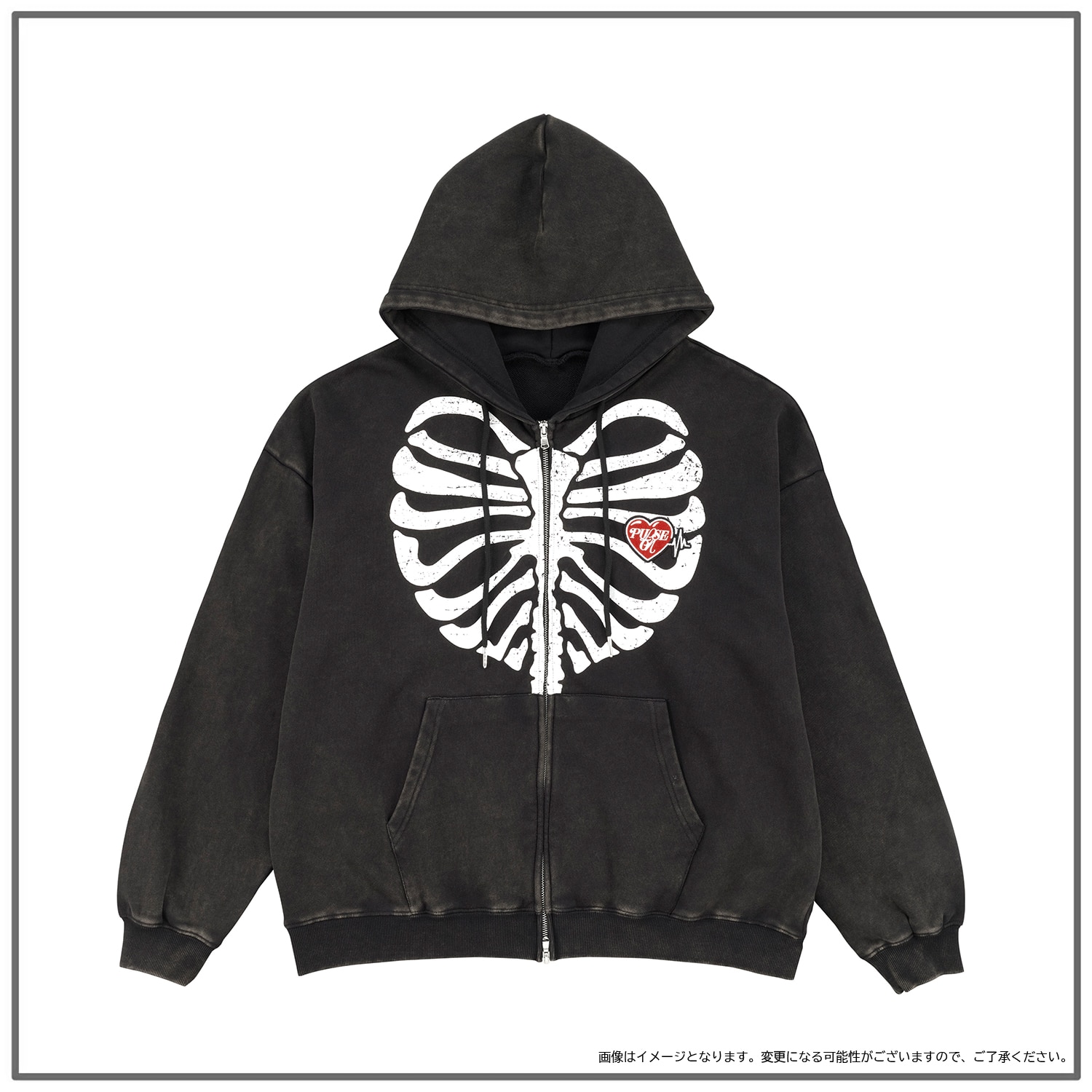 ジップアップフーディー（BLACK）