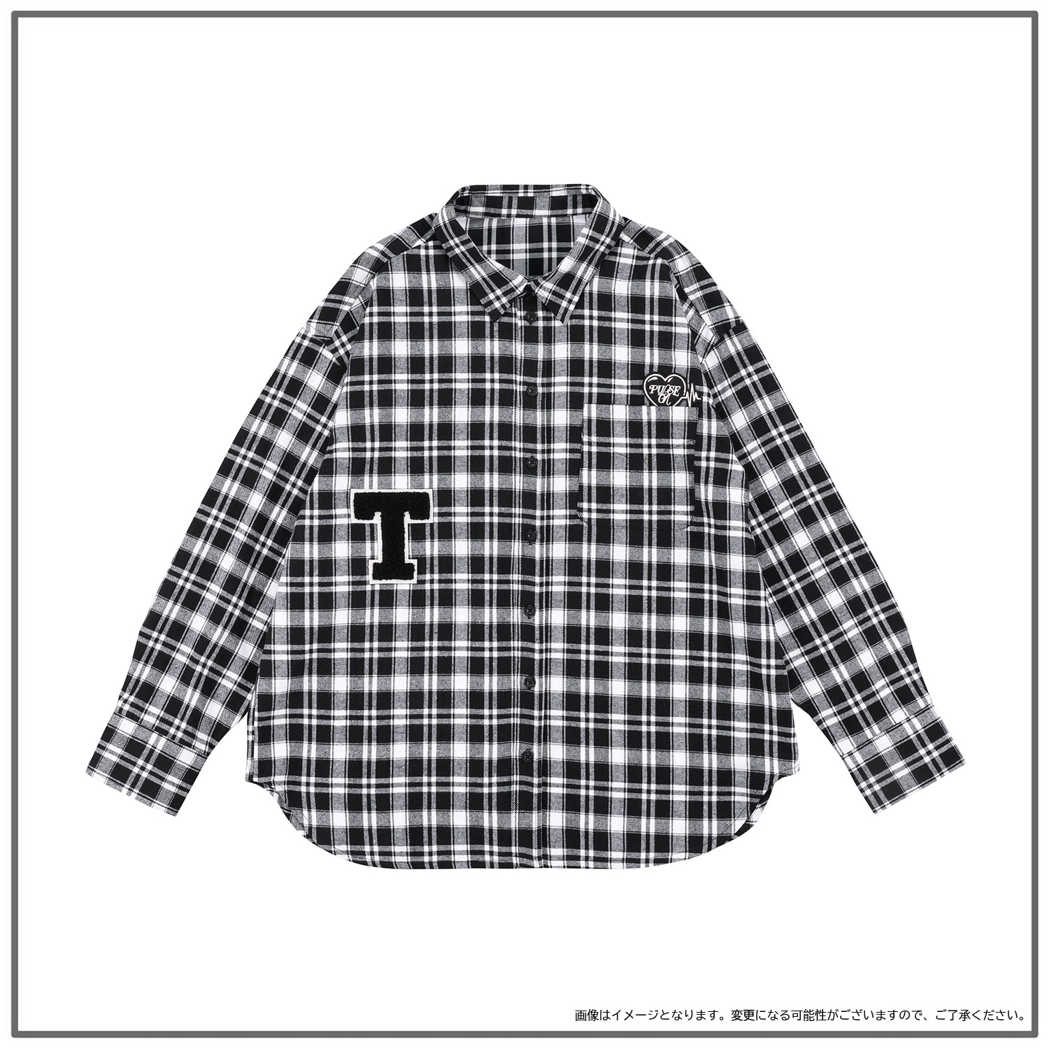 シャツ（チェックBLACK）