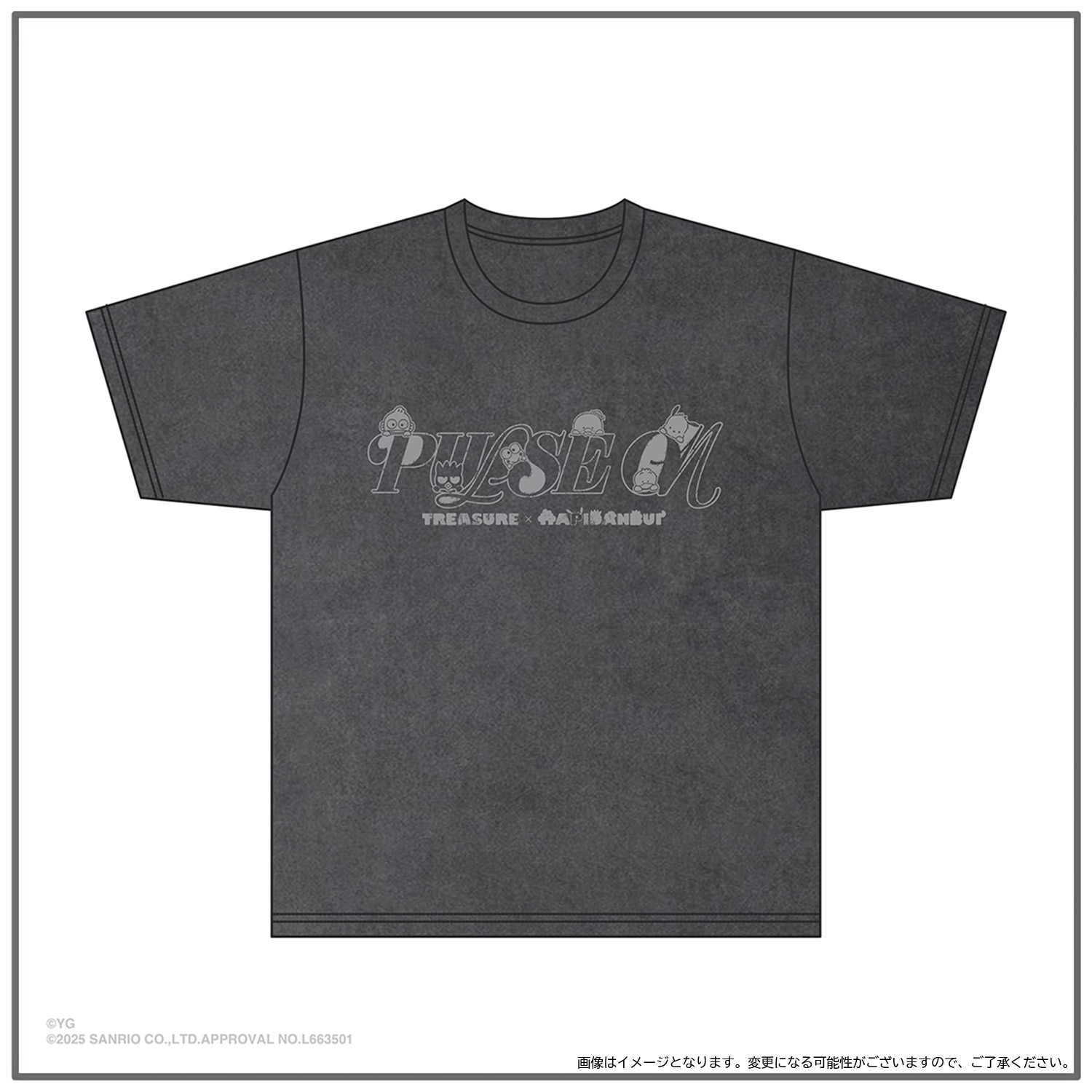 【TREASURE×HAPIDANBUI】Tシャツ(VINTAGE BLACK・M/L)