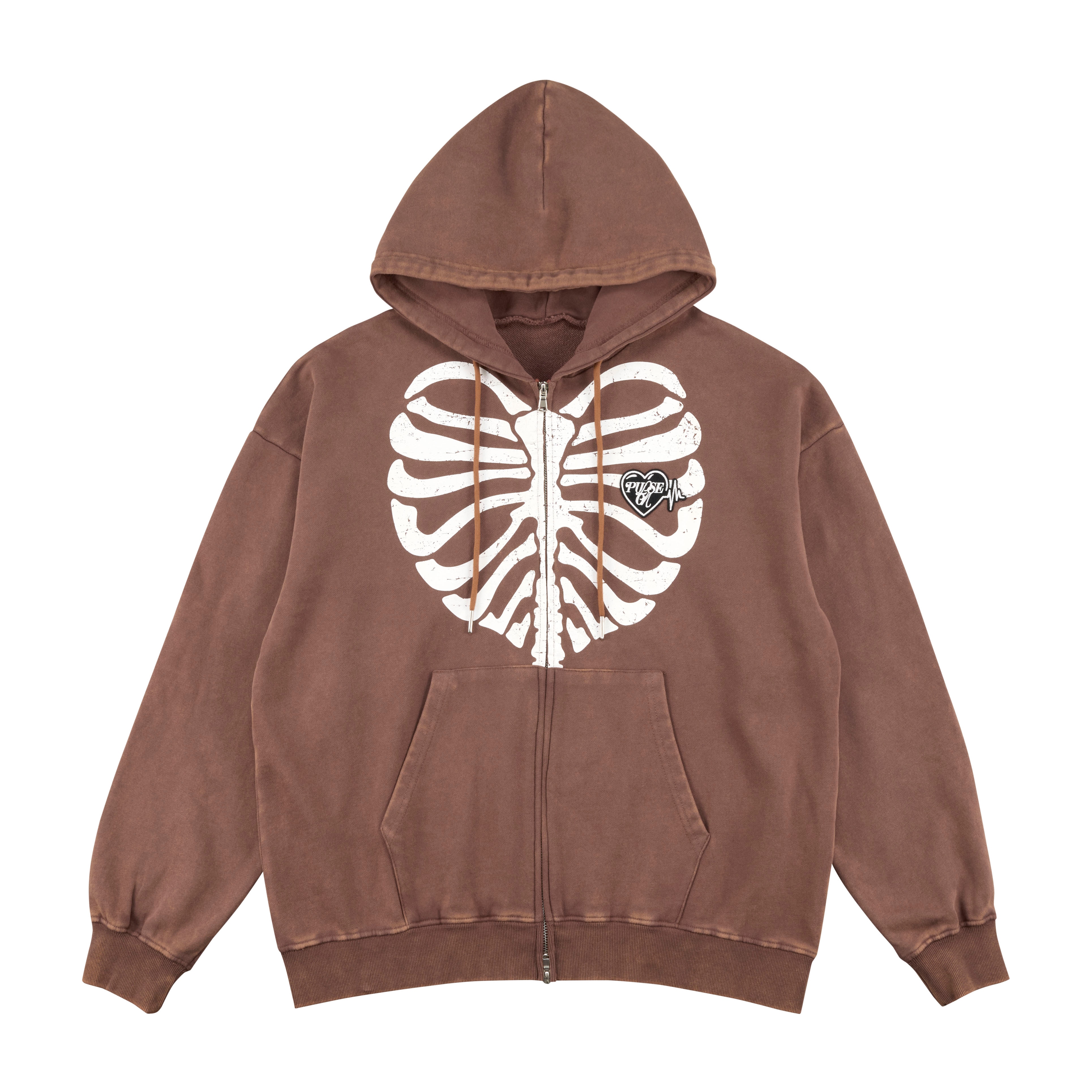 ジップアップフーディー（BROWN/M・L）