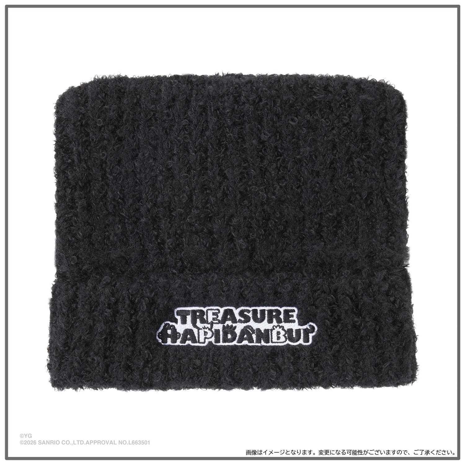 【TREASURE×HAPIDANBUI】スクエアニットキャップ(BLACK)