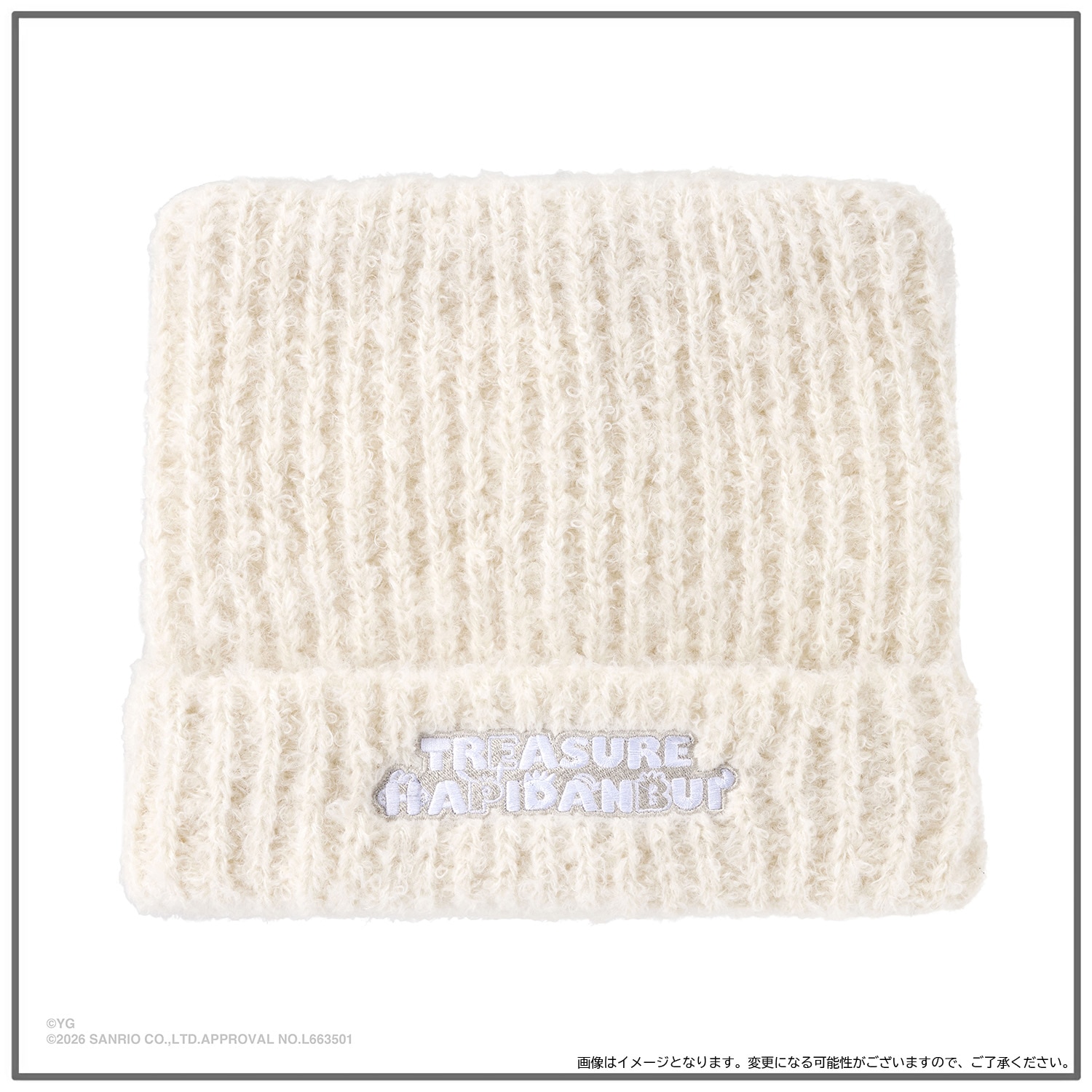 【TREASURE×HAPIDANBUI】スクエアニットキャップ(IVORY)