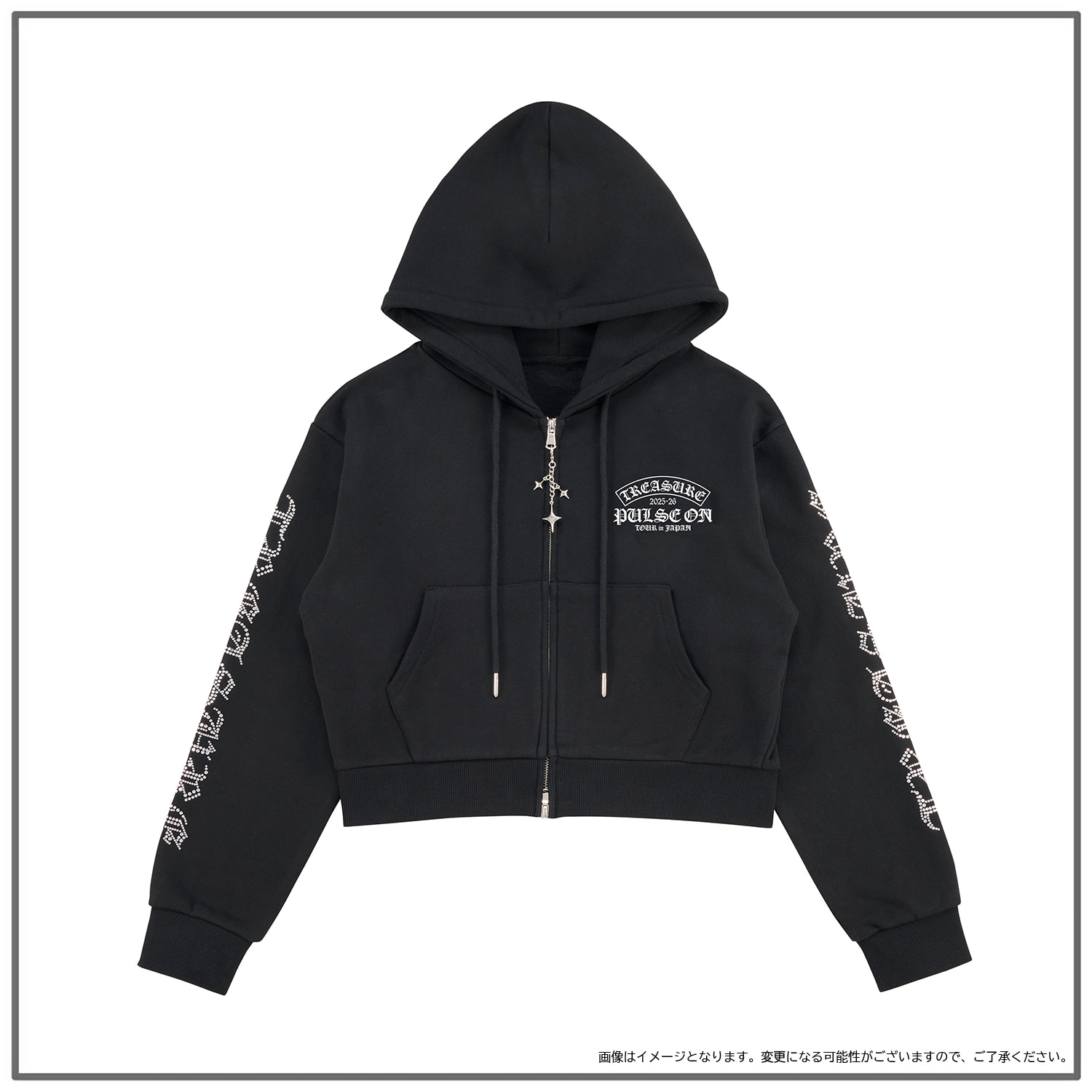 ジップアップフーディー/レディース (BLACK)