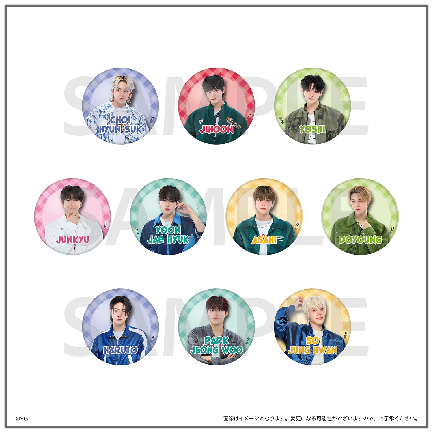 【TREASURE×HAPIDANBUI CAFE】缶バッジ_TREASURE（ランダム10種）