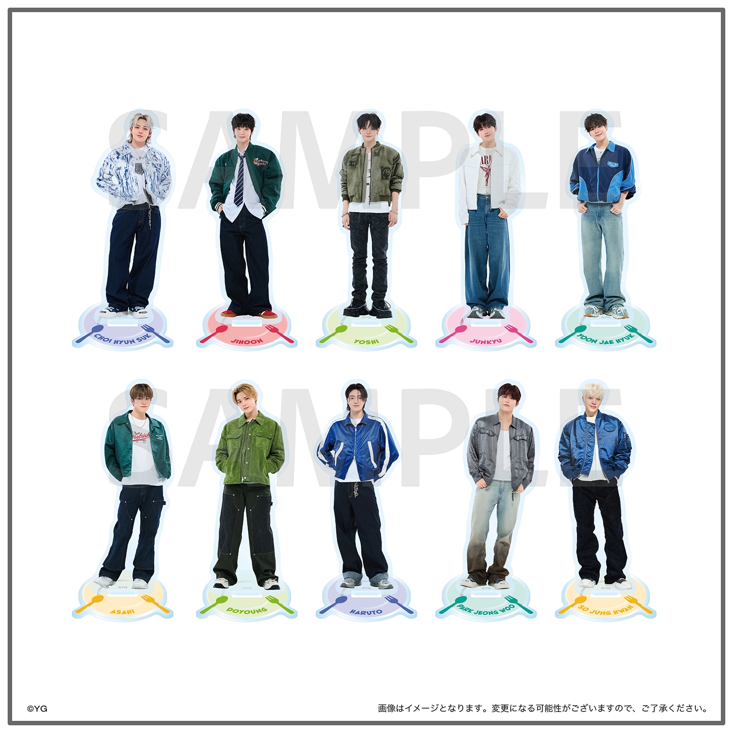 【TREASURE×HAPIDANBUI CAFE】アクリルスタンド（メンバー別全10種）