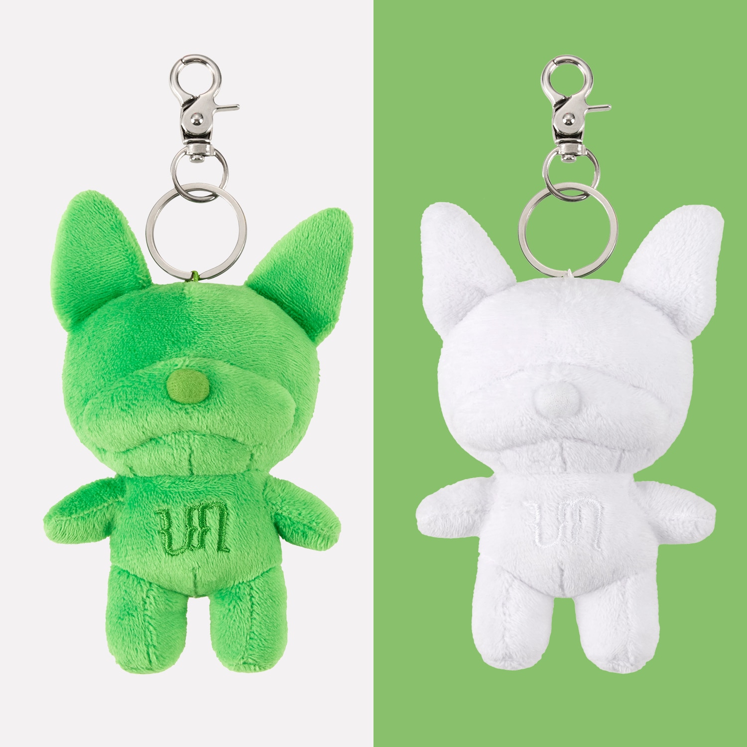 unmaru“keyring” green×white set