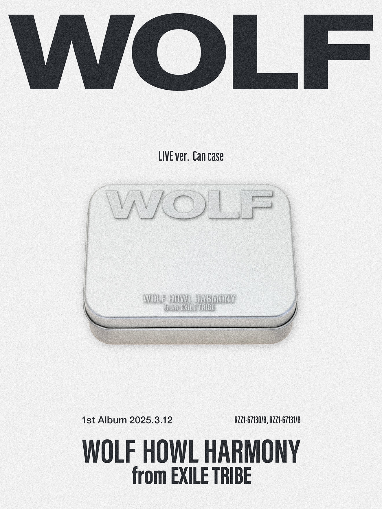 WOLF HOWL HARMONY 1st Album『WOLF』LIVE盤パッケージデザイン/一部収録内容を解禁！ 